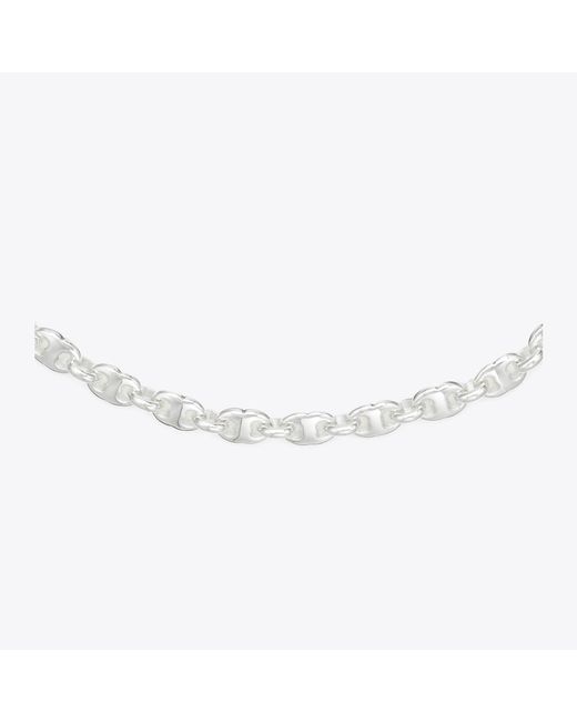 Tory Burch White Gemini Link Delicate Necklace