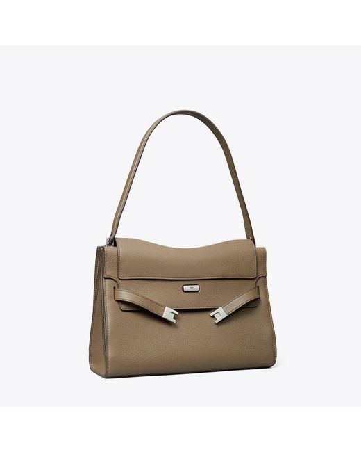 Tory Burch Metallic Large Lee Radziwill Shoulder Bag, One Size