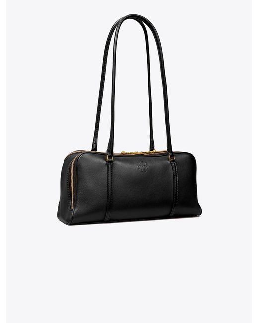 Tory Burch Black Small Marshmallow Satchel