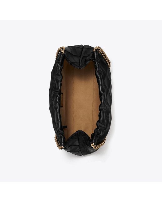 Tory Burch Black Fleming Soft Hobo Bag, One Size