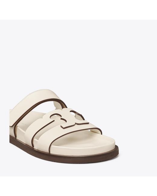 Tory Burch White Ines Sport Slides