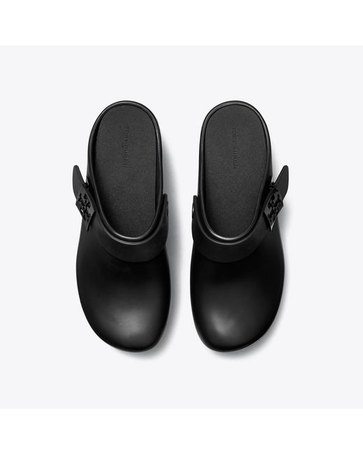 Tory Burch Black Mellow Platform Heeled Clog