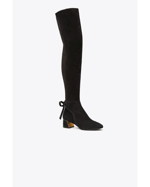 Tory Burch Black Gigi Over-the-knee Ankle-tie Boot