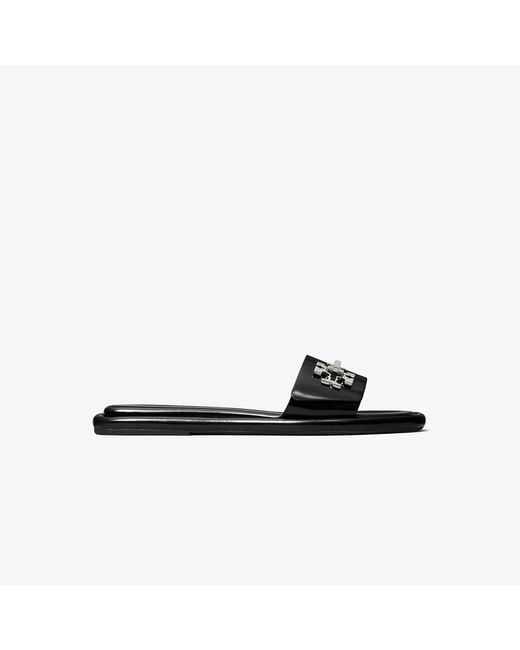 Tory Burch Black Turnlock Slide