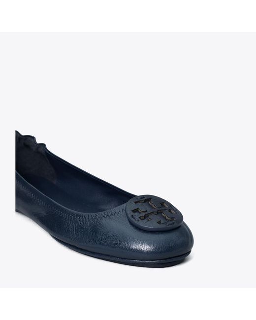 Tory Burch Blue Minnie Travel Ballet