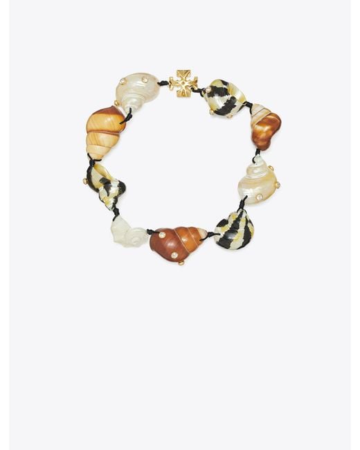 Tory Burch White Shell Statement Necklace