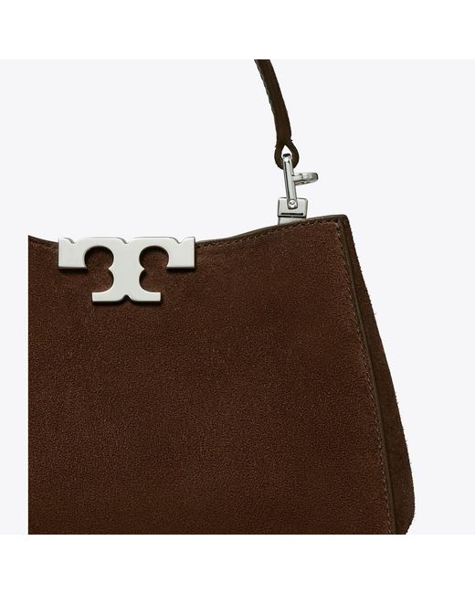 Tory Burch Brown Mini Eleanor Suede Satchel, One Size