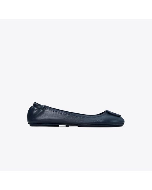 Tory Burch Blue Minnie Travel Ballet