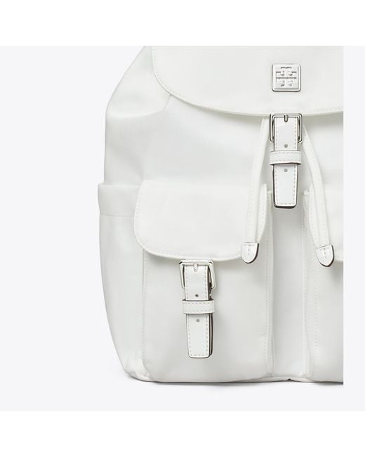 Tory Burch White Virginia Backpack
