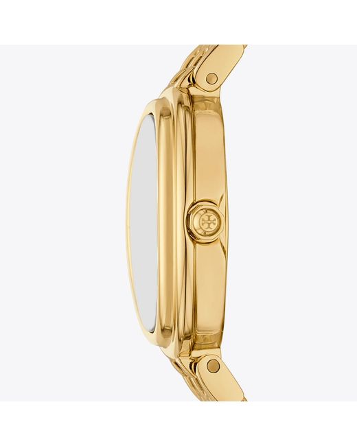 Tory Burch Metallic Oval Watch, One Size