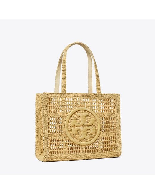 Tory Burch Metallic Small Ella Hand-Crocheted Tote