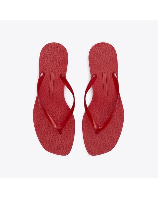 Tory Burch Red Jelly Heel Flip-Flop