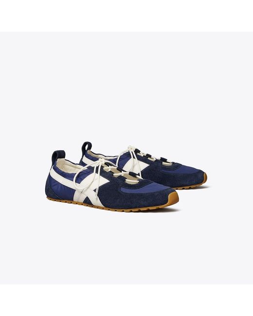 Tory Burch Blue Hank Ballet Sneaker