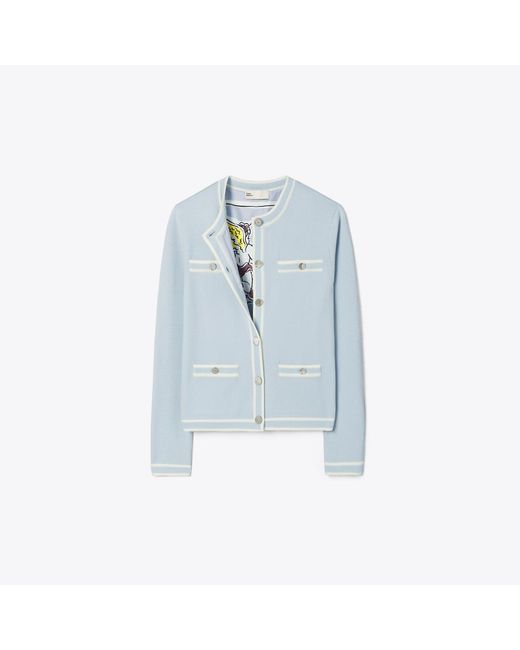 Tory Burch Blue Kendra Cardigan