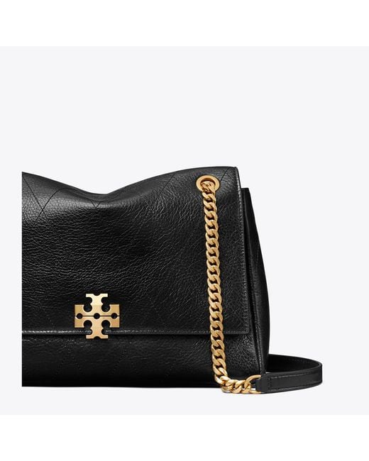 Tory Burch Black Charlie Quilted Shoulder Bag
