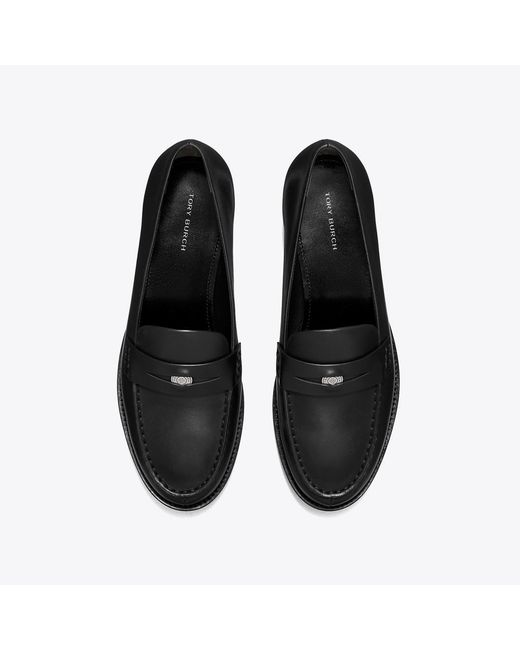 Tory Burch Black Classic Penny Loafer