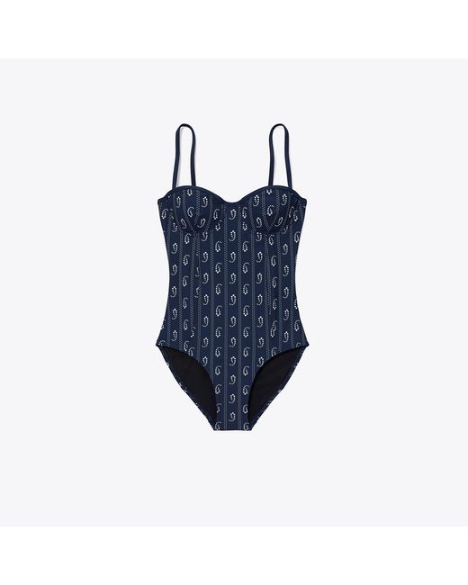 Tory Burch Blue Balconette Swimsuit
