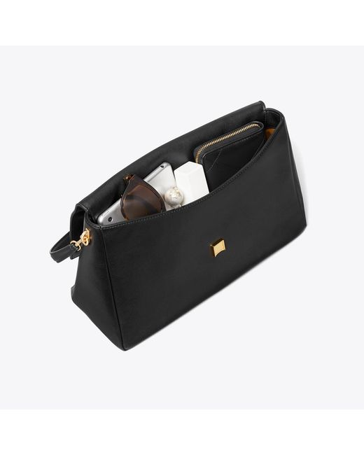 Tory Burch Black Large Charlie Shoulder Bag