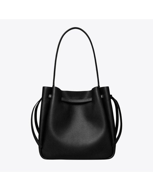 Tory Burch Black Large Romy Bucket Bag