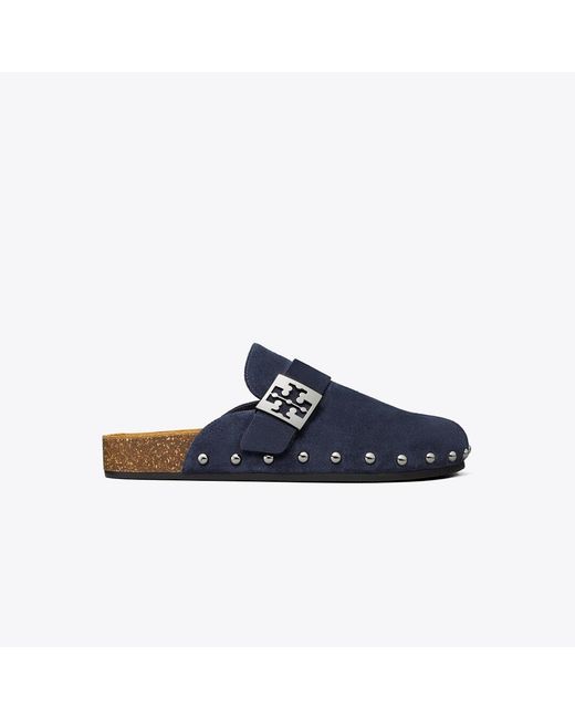 Tory Burch Blue Mellow Studded Mule