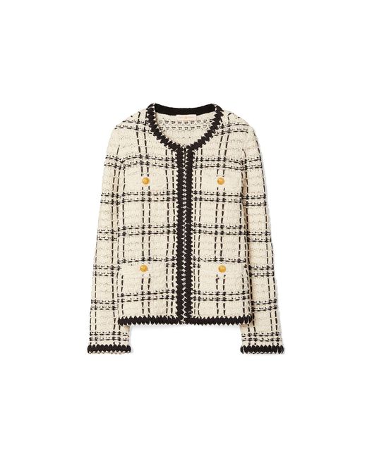 Tory Burch Kendra Tweed Cardigan | Lyst