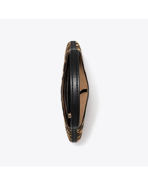 Tory Burch Black Small Pierced Calf Hair Handbag, One Size