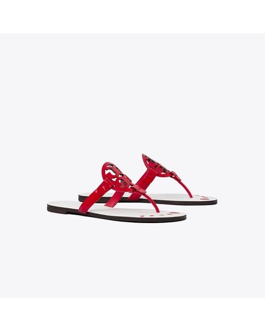 Tory Burch Red Miller Nail Polish Sandal