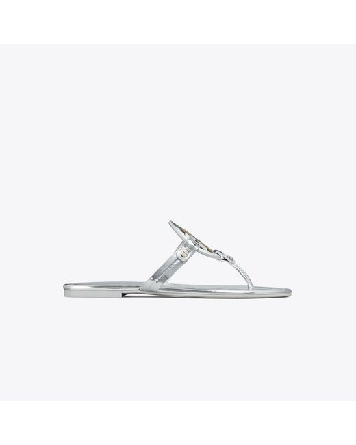 Tory Burch White Miller Metallic Sandal