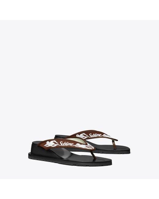 Tory Burch Black Sublime Wedge Flip-Flop