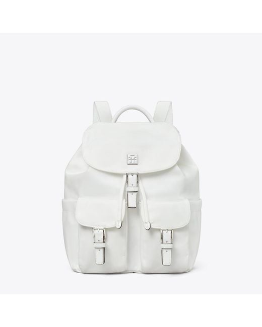 Tory Burch White Virginia Backpack