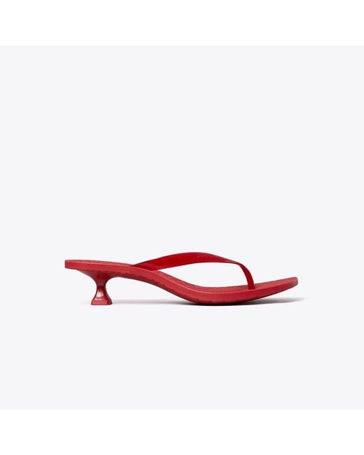 Tory Burch Red Jelly Heel Flip-Flop