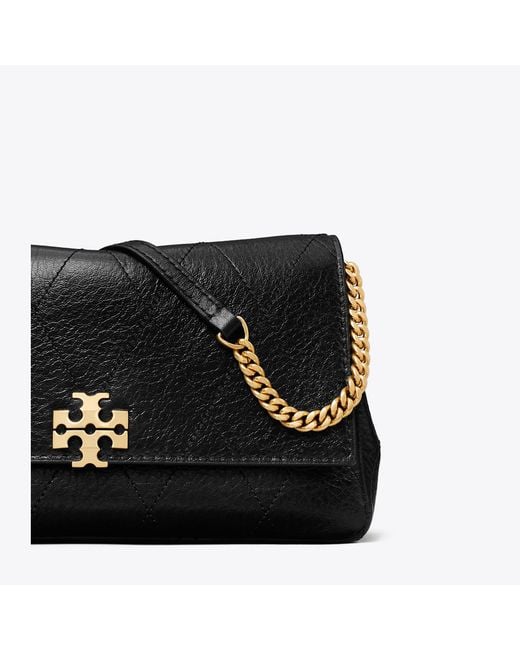 Tory Burch Black Charlie Quilted Chain Crossbody