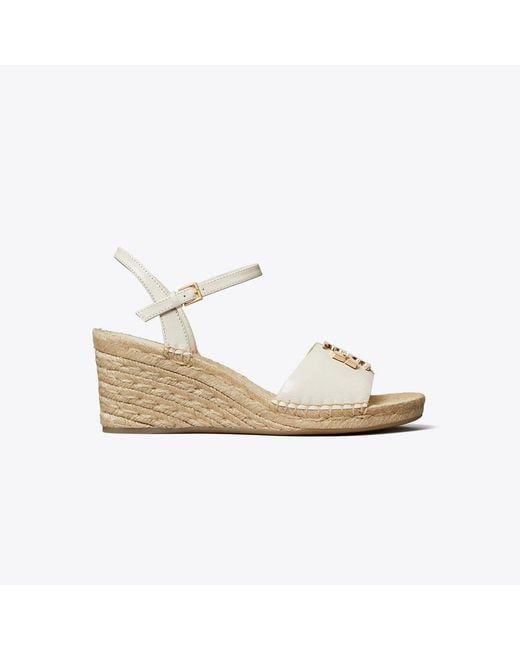 Tory Burch White Eleanor Wedge Espadrille