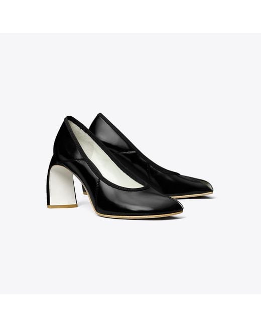 Tory Burch Black Peep-Toe Pump