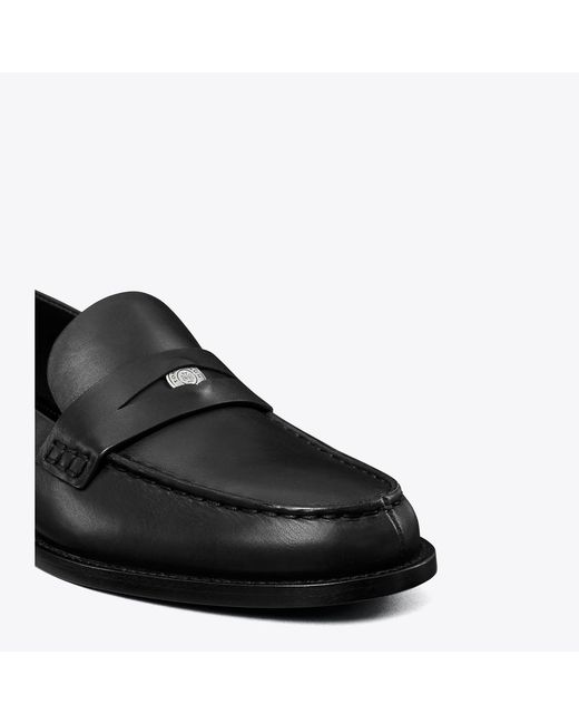 Tory Burch Black Classic Penny Loafer