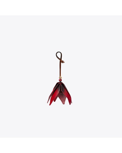 Tory Burch Red Flower Bag Charm