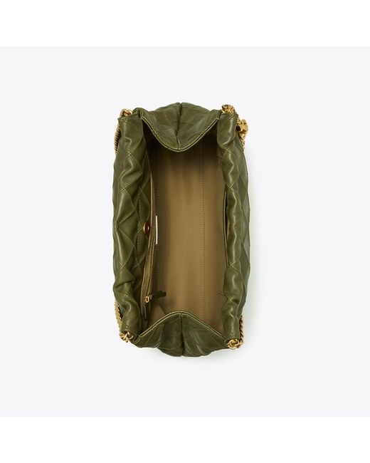 Tory Burch Green Fleming Soft Hobo Bag, One Size