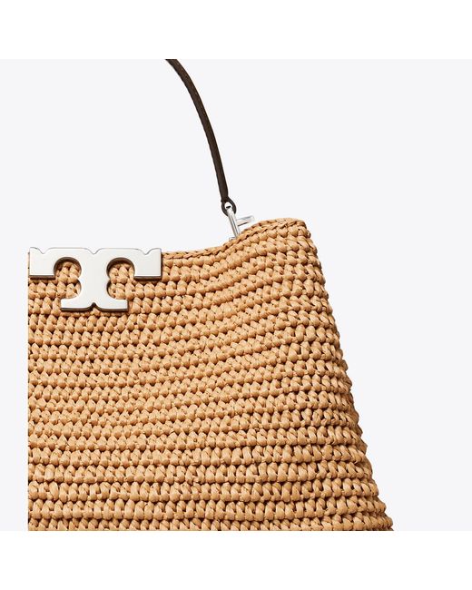 Tory Burch Brown Eleanor Raffia Satchel