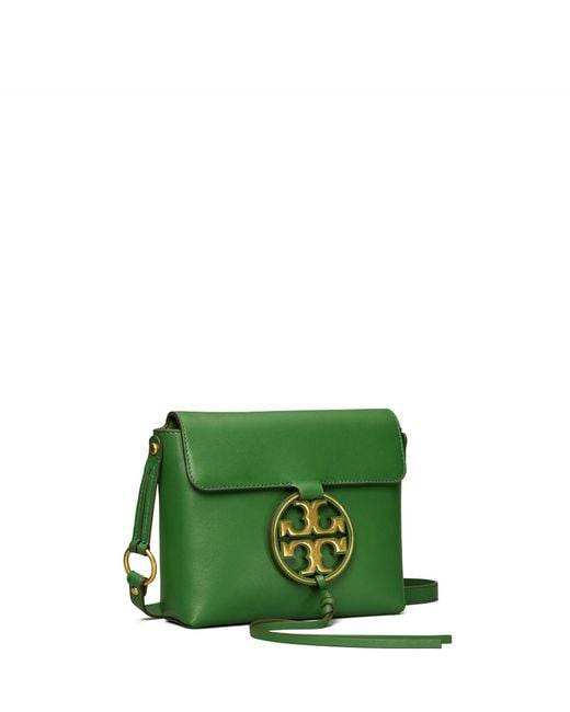 Tory Burch Green Miller Metal-logo Crossbody