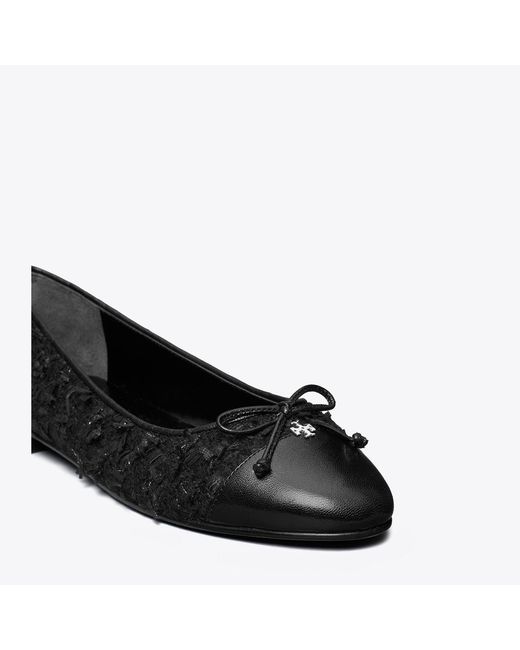 Tory Burch Black Cap-Toe Ballet