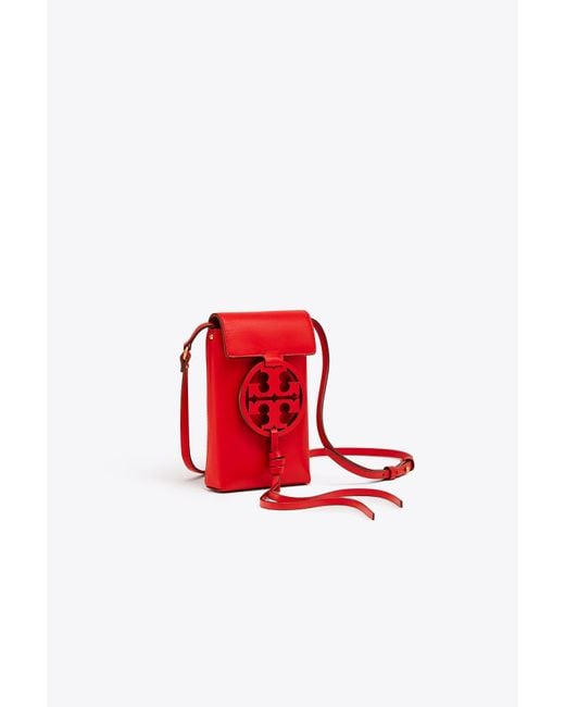 Tory Burch Red Miller Phone Crossbody Phone Pouch