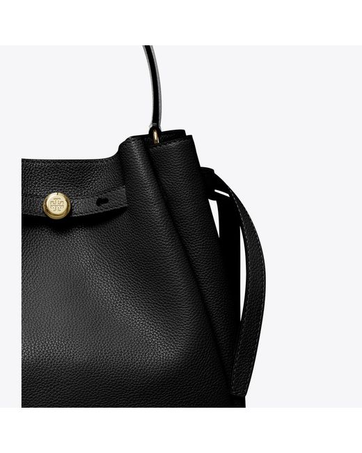 Tory Burch Black Romy Bucket Bag, One Size