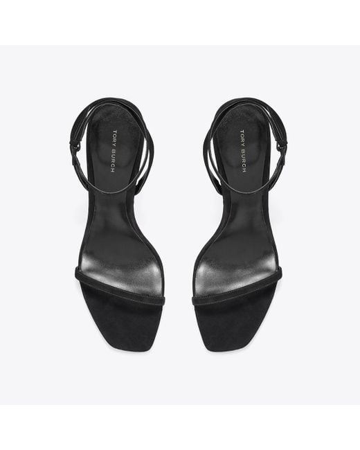 Tory Burch Black Pavé Heeled Sandal