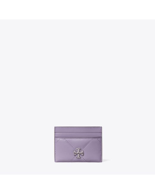 Tory Burch Purple Kira Diamond Quilt Card Case