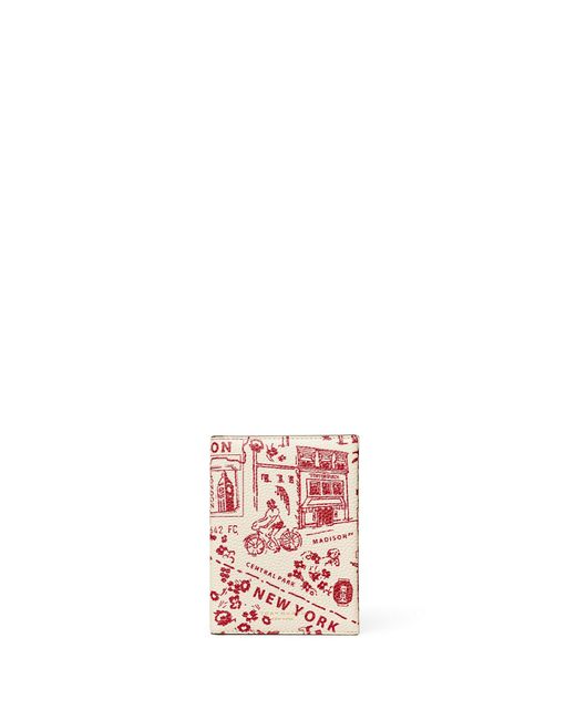 Tory Burch Red Perry Printed Passport Case