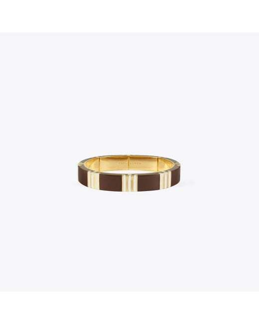 Tory Burch Metallic T Stripe Bangle