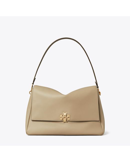 Tory Burch Natural Large Charlie Shoulder Bag, One Size