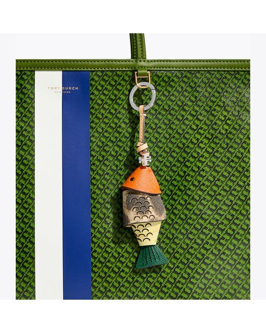 Tory Burch White Fish Bag Charm