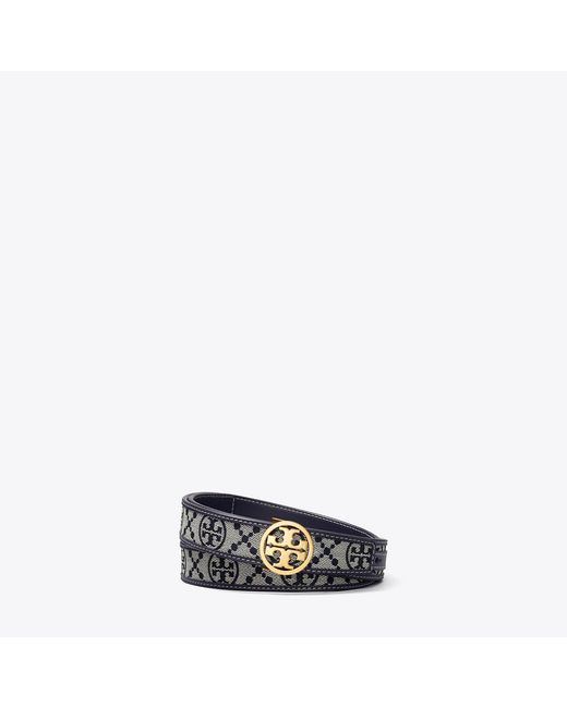 Tory Burch Multicolor 1" T Monogram Miller Belt