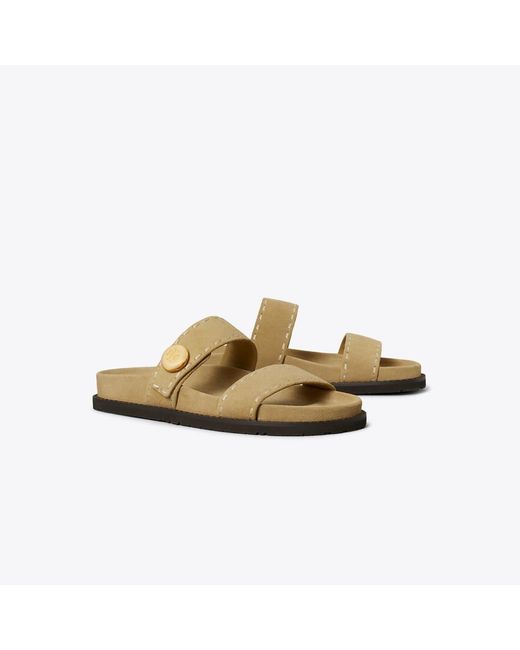 Tory Burch Metallic Romy Burch Slide
